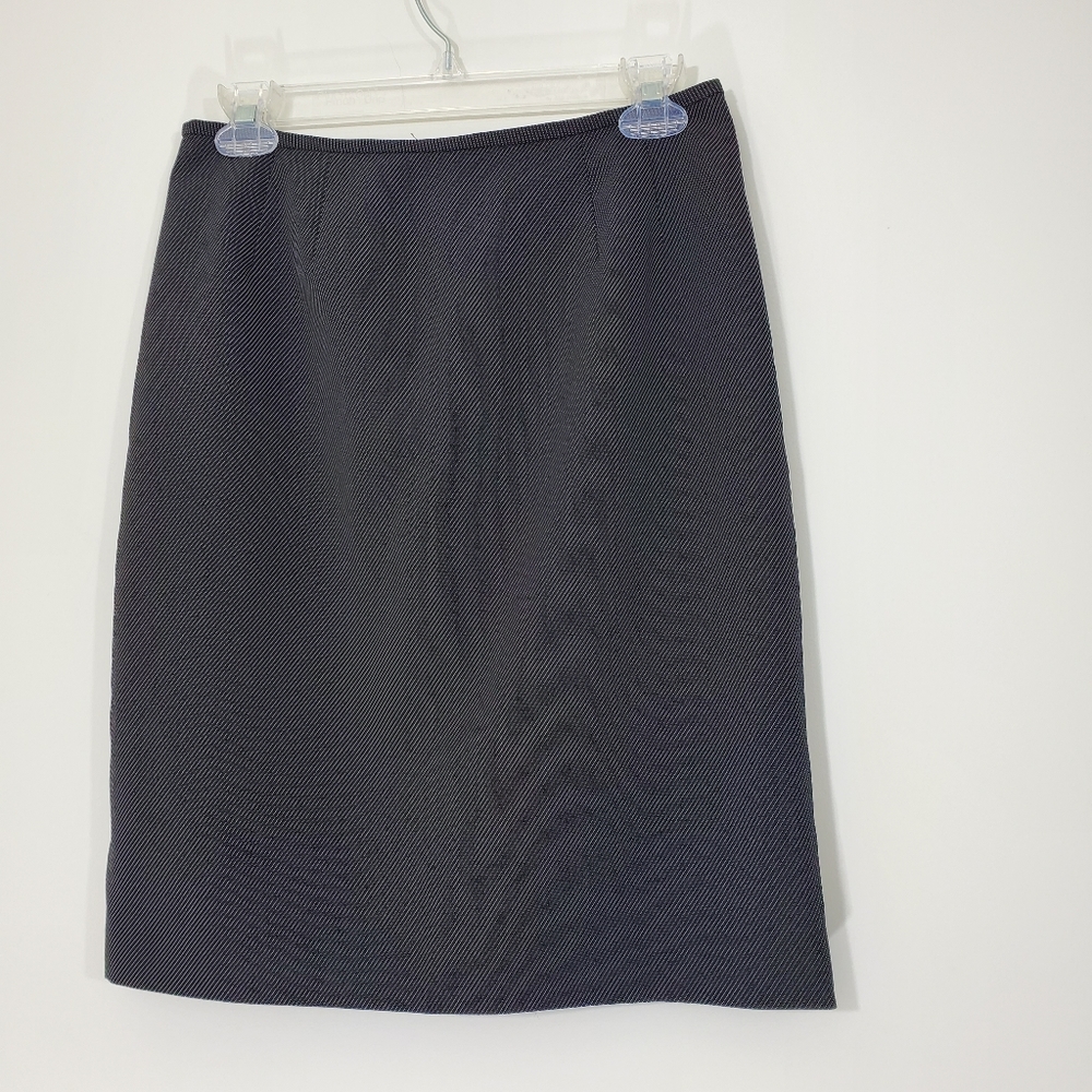 Kasper Black Striped Skirt, Size 4P